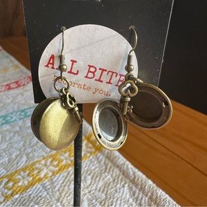 Handmade 'Locket Up' Dangle Locket Earrings